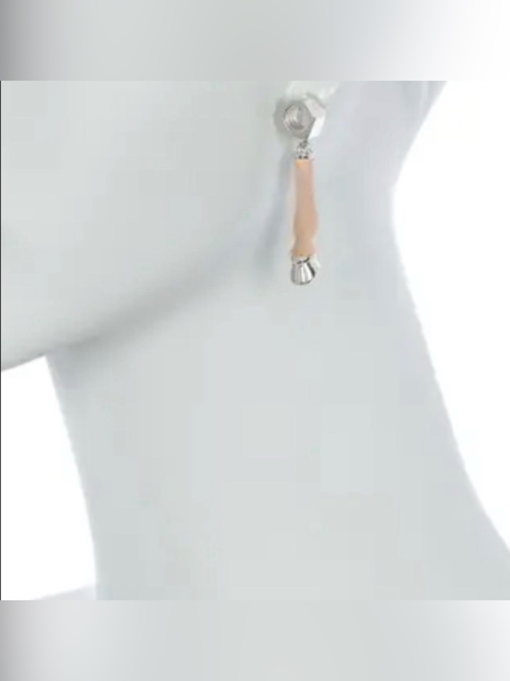 Burberry Palladio Honey Pony Nut Drop Genuine Calf Hair Bronze Statement Earring